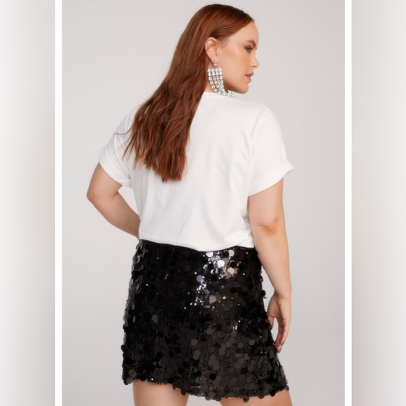 Nasty Gal Sequin Split Mini Skirt - Picture 3 of 4